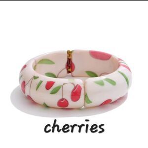 New ANTHRO Juicey summer cherry bangle bracelet